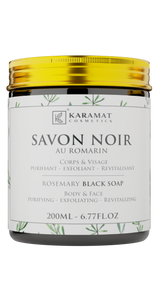 Savon Noir Revitalisant au Romarin – 200ml